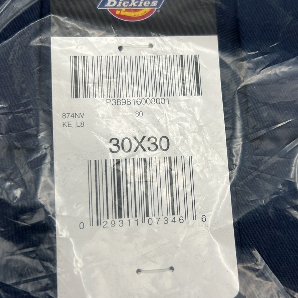 Dickies Men's Original 874 Work Pant, Navy, 30W x 30L NWT - Picture 4 of 4